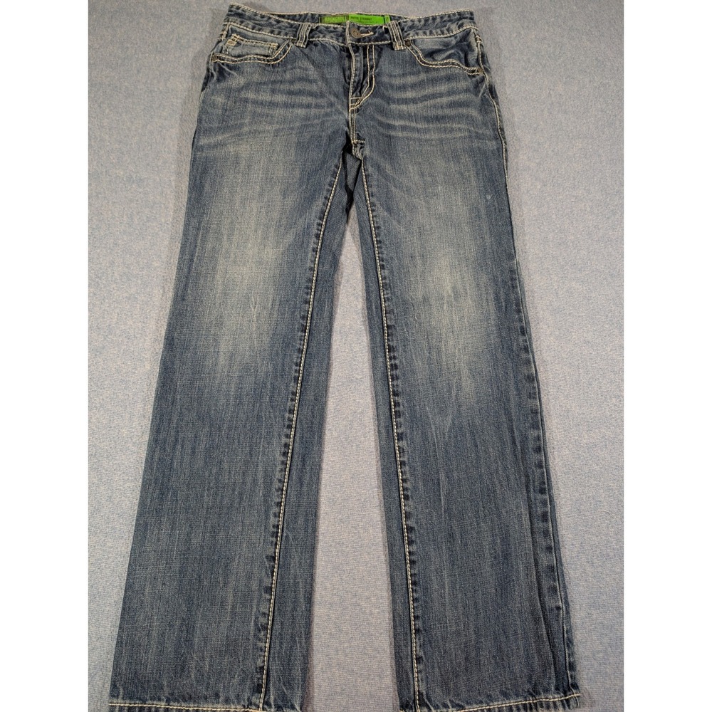 Rock and Roll Cowboy Mens Pistol Straight Leg Blue Denim Jeans 30x32 Medium Wash